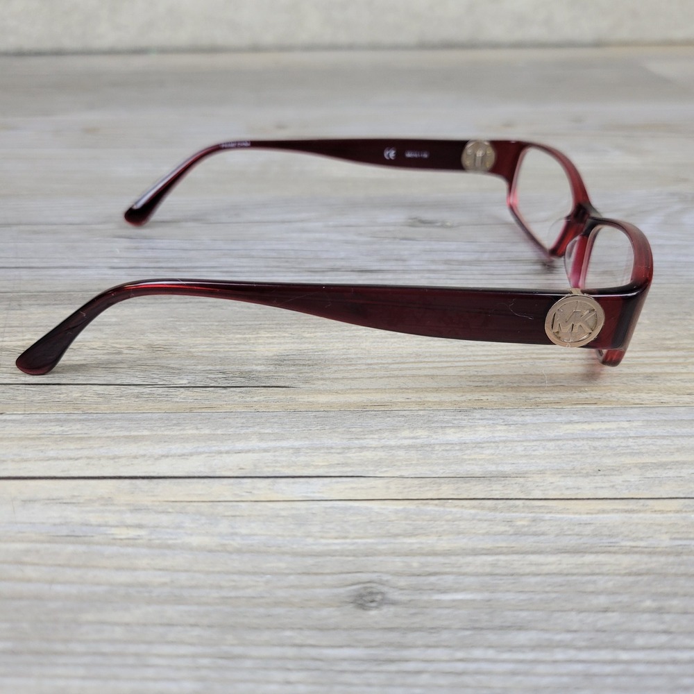 Michael Kors Eyeglasses Frames MK829 Burgundy Rectangular Women 50-16-135 - Picture 3 of 14